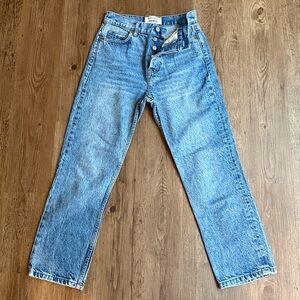 Reformation Petites Cynthia High Rise Straight Jeans Colorado - Size 25P